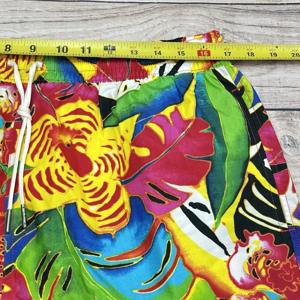 Vtg Polo Ralph Lauren Board Shorts Multicolored Kailua‎ Swim Trunks Surf Sz L